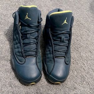 Jordan 13 youth 6.5 Blue & Lime Green